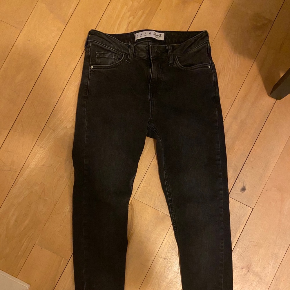 Black Jeans with Frayed Bottoms